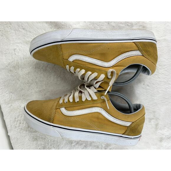 Vans Old Skool Yellow Suede Canvas Men’s Sneakers Size 9.5 - Picture 5 of 8